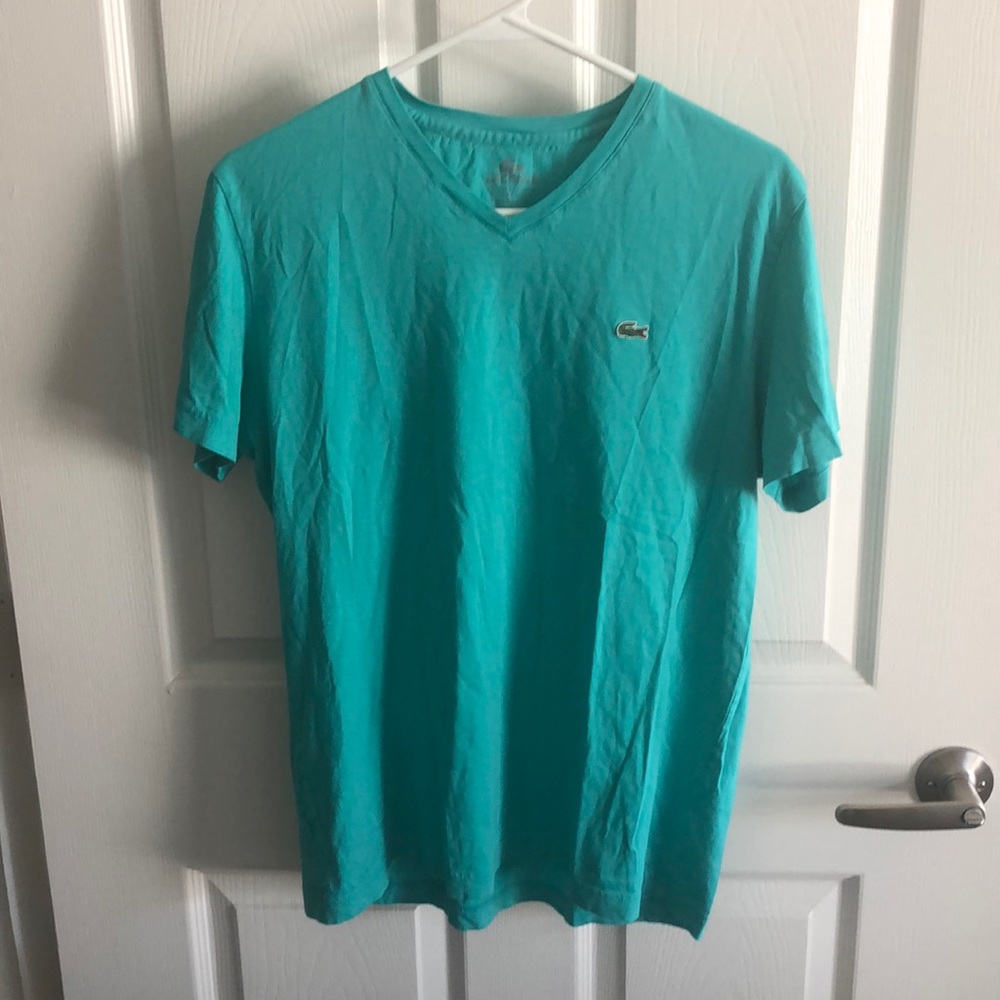 Lacoste V-Neck T-Shirt (Size 5 - Small/Medium)